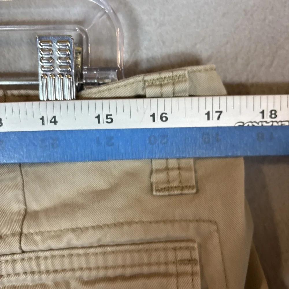 Lee Dungarees Mens Khaki Tan Ripstop Cotton Cargo Shorts Size 33